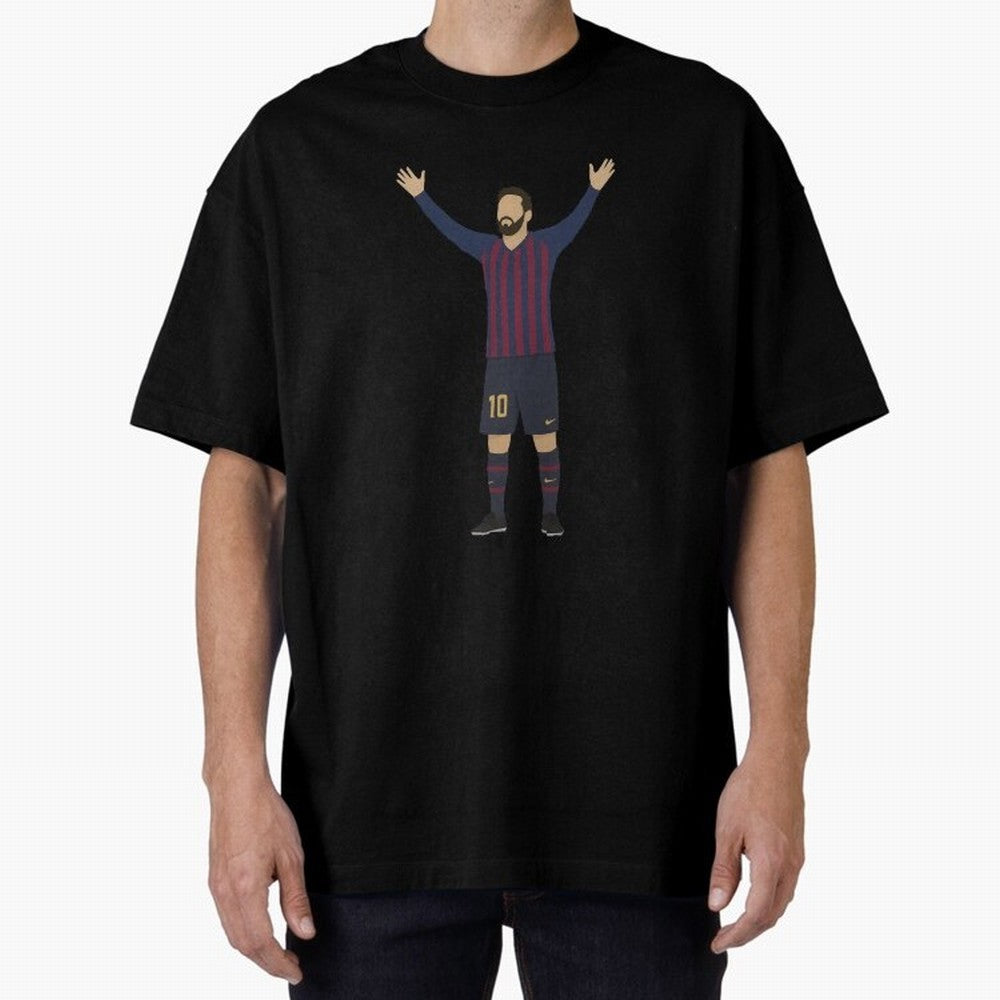 Leo Messi Celebration Sticker Oversized T-Shirt Make Memories around FIFA World Cup 2026 Built around Neymar, Haaland and Cristiano Ronaldo, Portugal, Spain and Germany Energy, Tournament Hype, Historic Matchups, Family Viewing Parties and Global