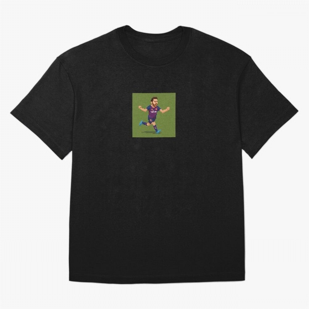 Lionel Messi Barcelona Pixel Art Tribute Classic T-Shirt Elevate FIFA World Cup 2026 Group Stage Spirit, Inspired by Brazil, Portugal and Argentina, Messi, Neymar and Mbappe, Retro Football Energy, Iconic Rivalries, Trophy Chase Drama and Stadium