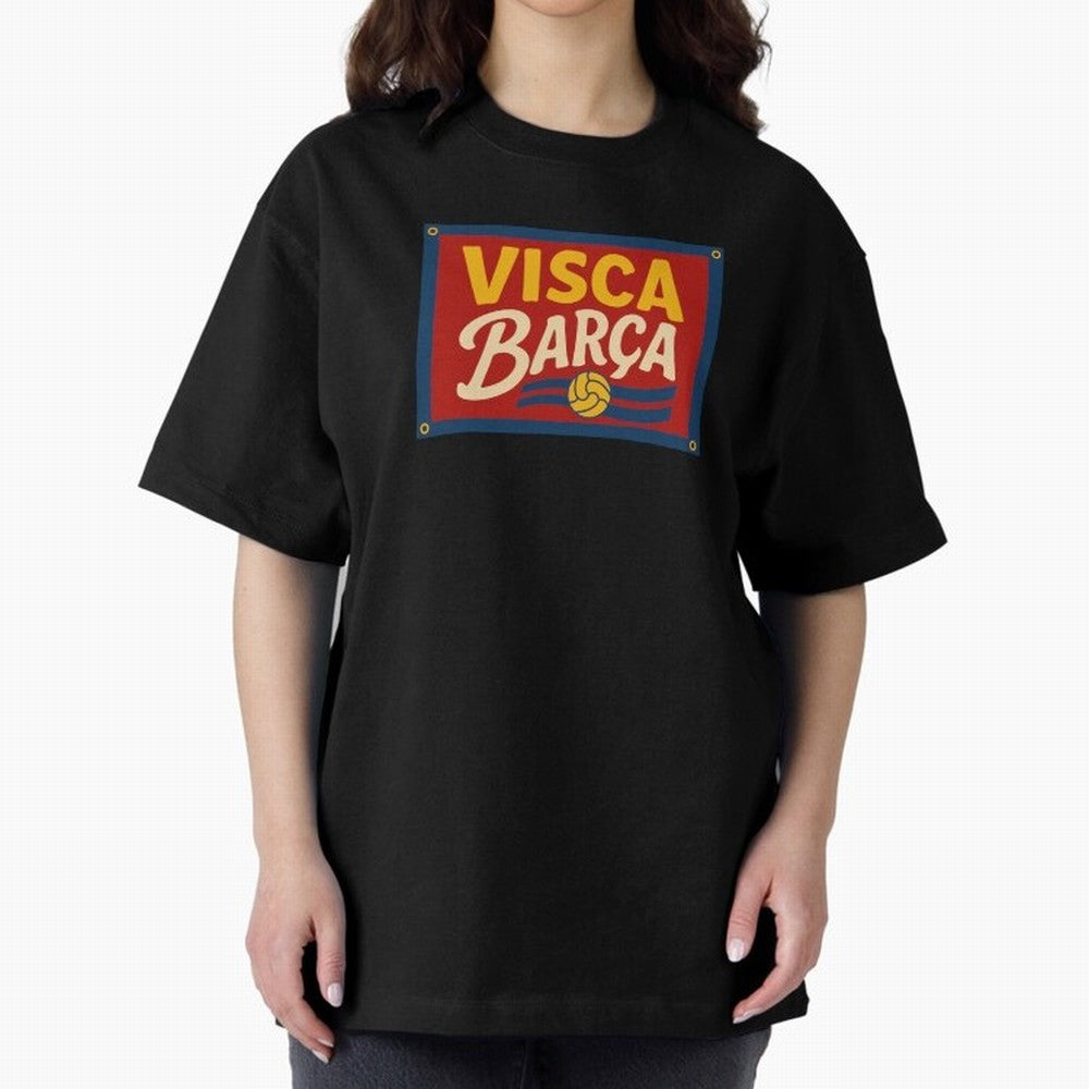 FC Barcelona Visca Barca Oversized T-Shirt Turn Up for the FIFA World Cup 2026 Group Stage Journey through CR7 and Messi Highlights, England and Germany Pride, Goal Celebration Energy, Supporter Heritage, Football Icons and Worldwide Tournament