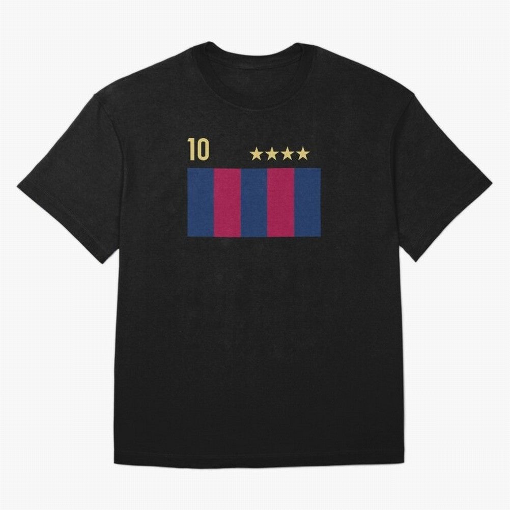 Messi 10 Barcelona Classic T-Shirt Show Support during Match Day Hype around FIFA World Cup 2026 Group Stage, Messi, CR7 and Mbappe, Portugal, Match Day Excitement, Supporter Culture, Golden Goals and Global Football Passion; Made for Collectors