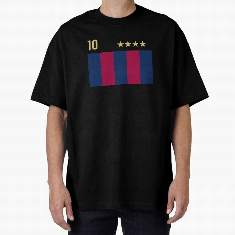 Messi 10 Barcelona Classic T-Shirt Show Support during Match Day Hype around FIFA World Cup 2026 Group Stage, Messi, CR7 and Mbappe, Portugal, Match Day Excitement, Supporter Culture, Golden Goals and Global Football Passion; Made for Collectors