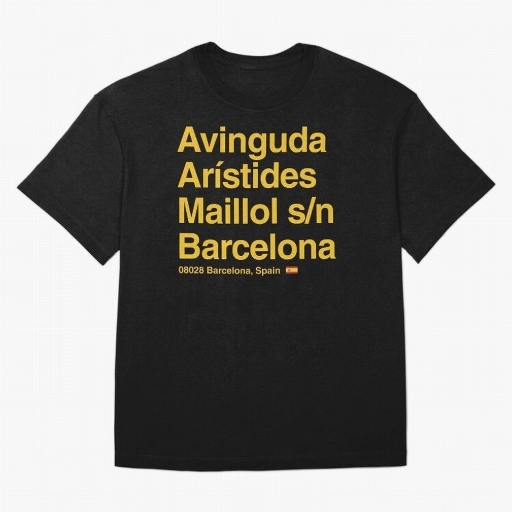 FC Barcelona Futbol Soccer Stadium Street Address Classic T-Shirt Show Fan Pride Across FIFA World Cup 2026 Group Stage Inspired by Mbappe, Germany Energy, Fan Favorite Moments, National Team Passion, Big Match Drama and Soccer History; Ideal for