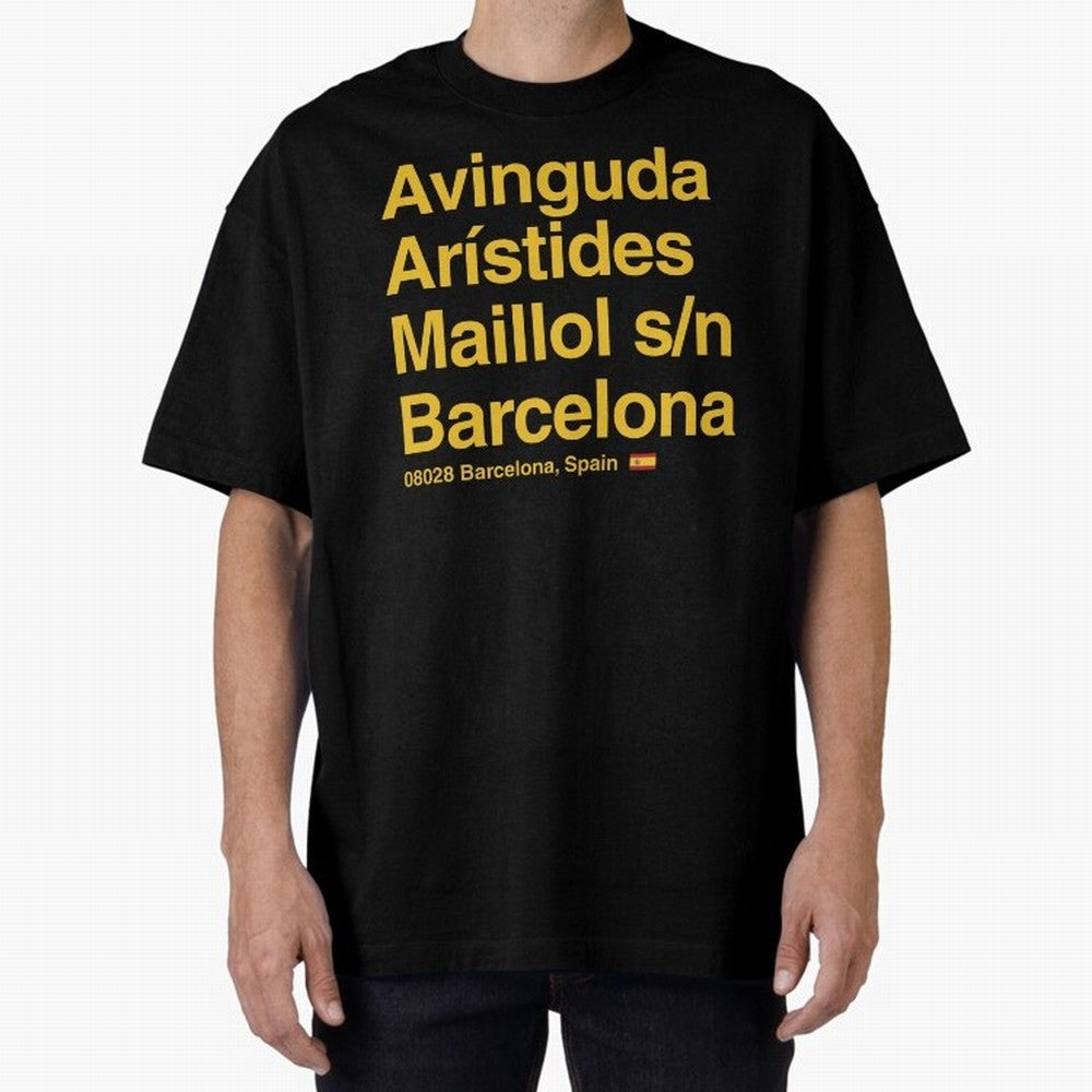 FC Barcelona Futbol Soccer Stadium Street Address Classic T-Shirt Show Fan Pride Across FIFA World Cup 2026 Group Stage Inspired by Mbappe, Germany Energy, Fan Favorite Moments, National Team Passion, Big Match Drama and Soccer History; Ideal for