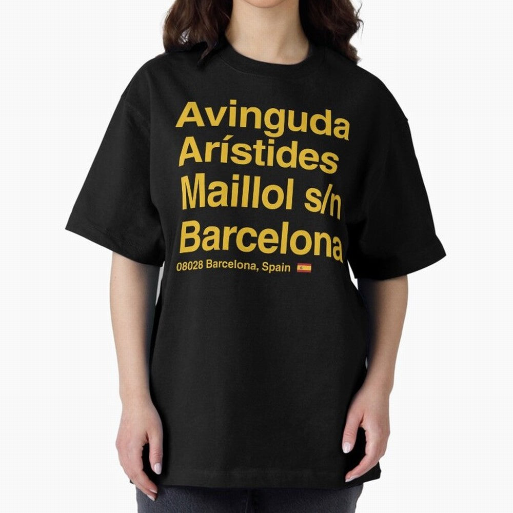 FC Barcelona Futbol Soccer Stadium Street Address Classic T-Shirt Show Fan Pride Across FIFA World Cup 2026 Group Stage Inspired by Mbappe, Germany Energy, Fan Favorite Moments, National Team Passion, Big Match Drama and Soccer History; Ideal for