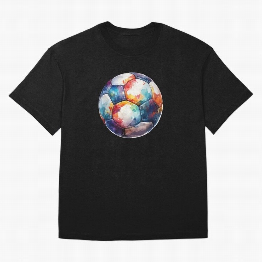 Football Soccer Ball Watercolor Illustration Drawing Classic T-Shirt Turn Football Passion into FIFA World Cup 2026 Highlighting Cristiano Ronaldo, France Energy, Game Day Rituals, Football Legends, Country Pride and the Road to the Final; Perfect