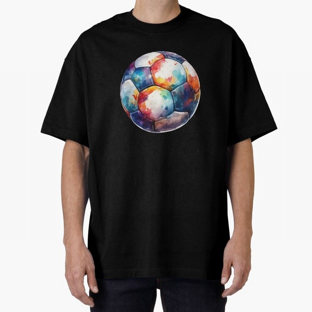 Football Soccer Ball Watercolor Illustration Drawing Classic T-Shirt Turn Football Passion into FIFA World Cup 2026 Highlighting Cristiano Ronaldo, France Energy, Game Day Rituals, Football Legends, Country Pride and the Road to the Final; Perfect