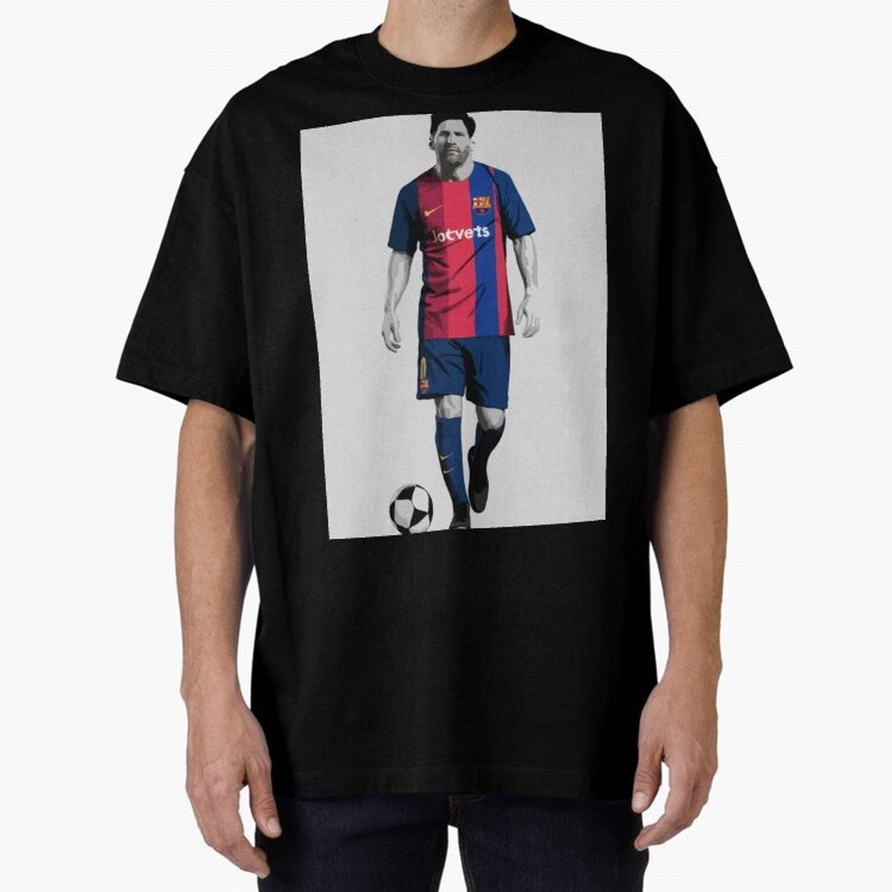 Lionel Messi Barcelona Illustration ¨C Iconic Football Artwork Classic T-Shirt Show Your Tournament Heart for the FIFA World Cup 2026 Journey through Messi, Neymar and Mbappe Highlights, Argentina Pride, Championship Spirit, Famous Goals, Roaring