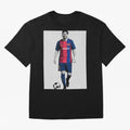 Lionel Messi Barcelona Illustration ¨C Iconic Football Artwork Classic T-Shirt Show Your Tournament Heart for the FIFA World Cup 2026 Journey through Messi, Neymar and Mbappe Highlights, Argentina Pride, Championship Spirit, Famous Goals, Roaring