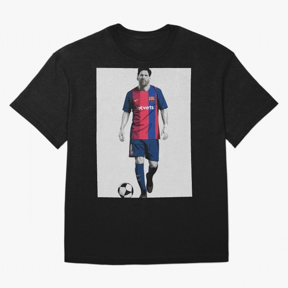 Lionel Messi Barcelona Illustration ¨C Iconic Football Artwork Classic T-Shirt Show Your Tournament Heart for the FIFA World Cup 2026 Journey through Messi, Neymar and Mbappe Highlights, Argentina Pride, Championship Spirit, Famous Goals, Roaring