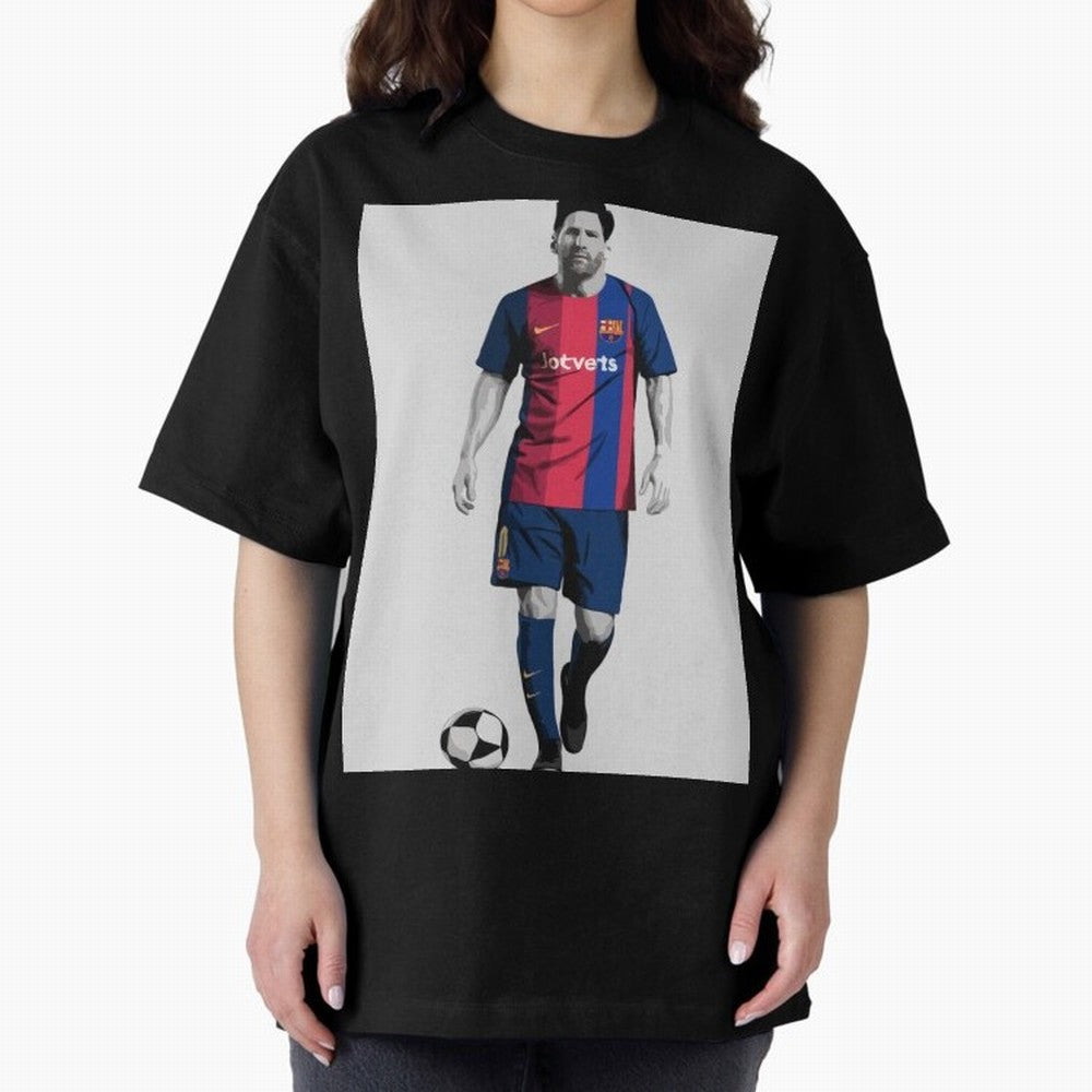 Lionel Messi Barcelona Illustration ¨C Iconic Football Artwork Classic T-Shirt Show Your Tournament Heart for the FIFA World Cup 2026 Journey through Messi, Neymar and Mbappe Highlights, Argentina Pride, Championship Spirit, Famous Goals, Roaring