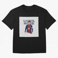 Stylized Lionel Messi Barcelona Illustration ¨C Iconic Football Artwork Oversized T-Shirt Join Global Football Passion for FIFA World Cup 2026 Group Stage, Driven by Haaland and Mbappe, Argentina, France and Brazil, Tournament Hype, Historic