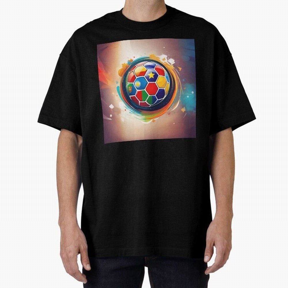 soccer 1 Oversized T-Shirt Show Fan Pride Across Match Day Hype around FIFA World Cup 2026 USA Canada Mexico, Haaland, Portugal, Spain and Germany, Championship Spirit, Famous Goals, Roaring Crowds and International Football Unity; Ideal for