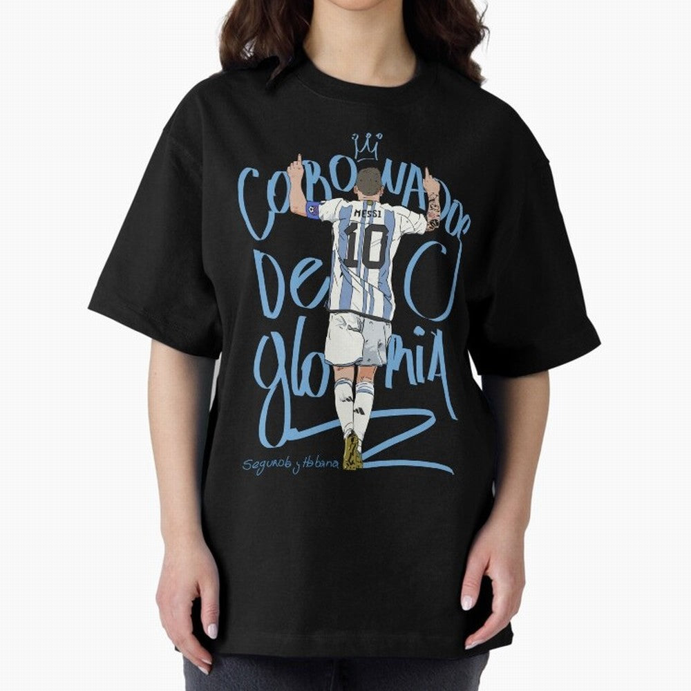 Messi, crowned with glory Active T-Shirt Make Every Kick Count in FIFA World Cup 2026 for Fans of Messi and Cristiano Ronaldo and England, France and Netherlands, Bringing Game Day Rituals, Football Legends, Country Pride and the Road to the Final;