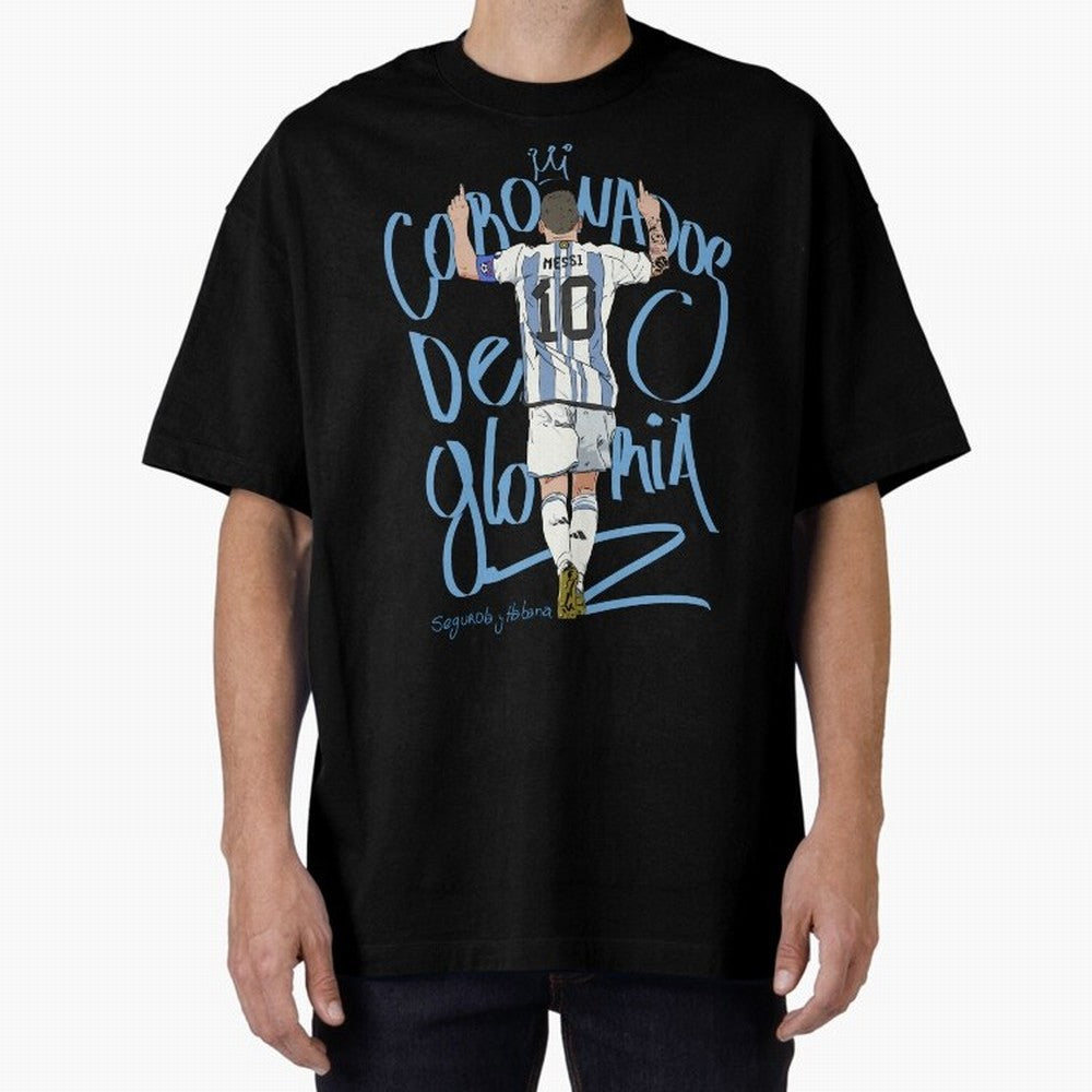 Messi, crowned with glory Active T-Shirt Make Every Kick Count in FIFA World Cup 2026 for Fans of Messi and Cristiano Ronaldo and England, France and Netherlands, Bringing Game Day Rituals, Football Legends, Country Pride and the Road to the Final;