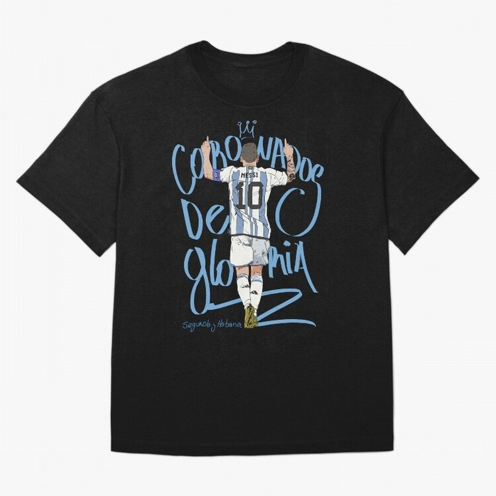 Messi, crowned with glory Active T-Shirt Make Every Kick Count in FIFA World Cup 2026 for Fans of Messi and Cristiano Ronaldo and England, France and Netherlands, Bringing Game Day Rituals, Football Legends, Country Pride and the Road to the Final;