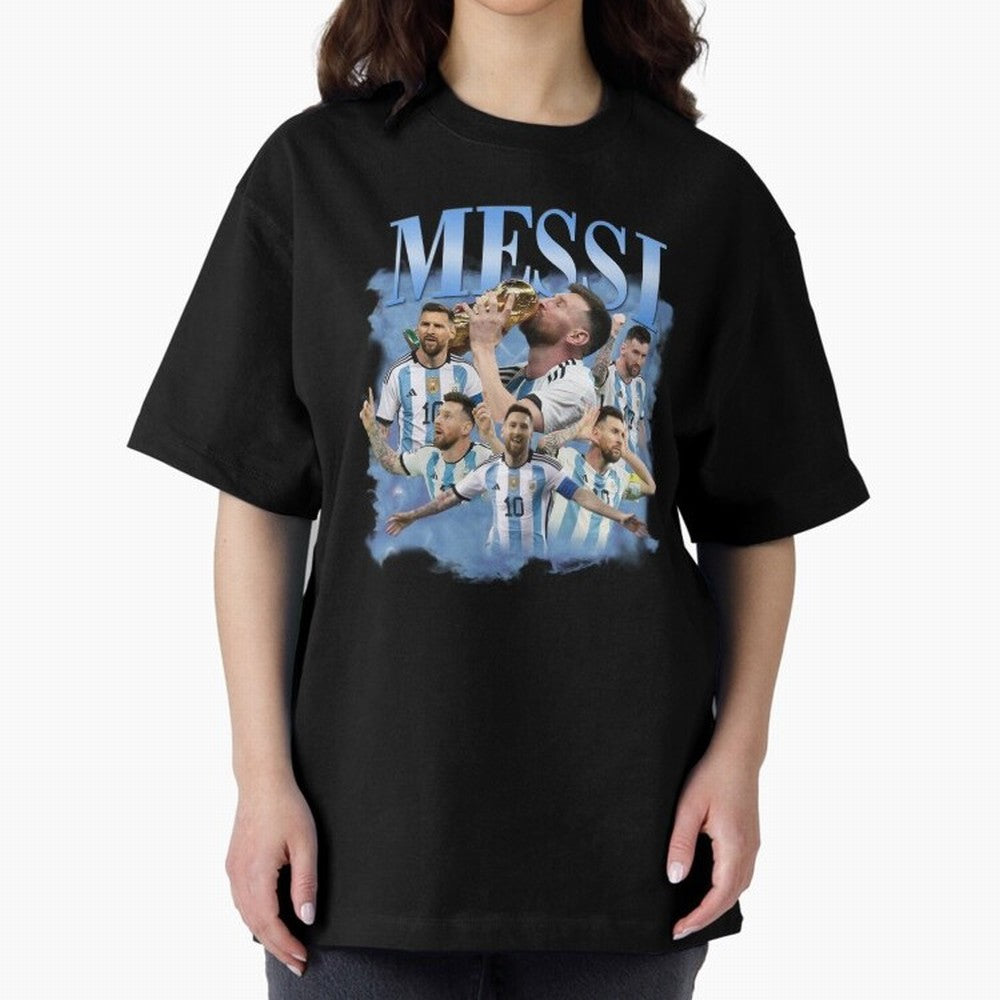 Lionel Messi Footballer Classic T-Shirt Celebrate Global Passion for the FIFA World Cup 2026 USA Canada Mexico Journey through Mbappe and Neymar Highlights, France Pride, Tournament Hype, Historic Matchups, Family Viewing Parties and Global Sports