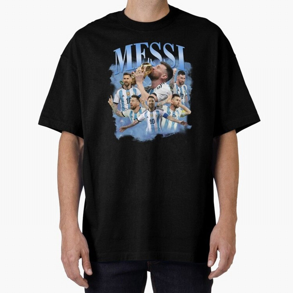 Lionel Messi Footballer Classic T-Shirt Celebrate Global Passion for the FIFA World Cup 2026 USA Canada Mexico Journey through Mbappe and Neymar Highlights, France Pride, Tournament Hype, Historic Matchups, Family Viewing Parties and Global Sports