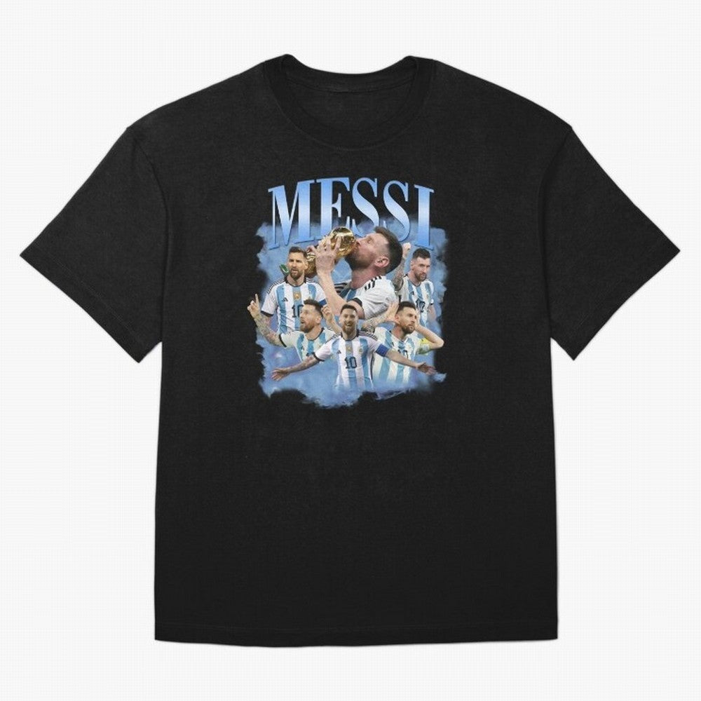 Lionel Messi Footballer Classic T-Shirt Celebrate Global Passion for the FIFA World Cup 2026 USA Canada Mexico Journey through Mbappe and Neymar Highlights, France Pride, Tournament Hype, Historic Matchups, Family Viewing Parties and Global Sports