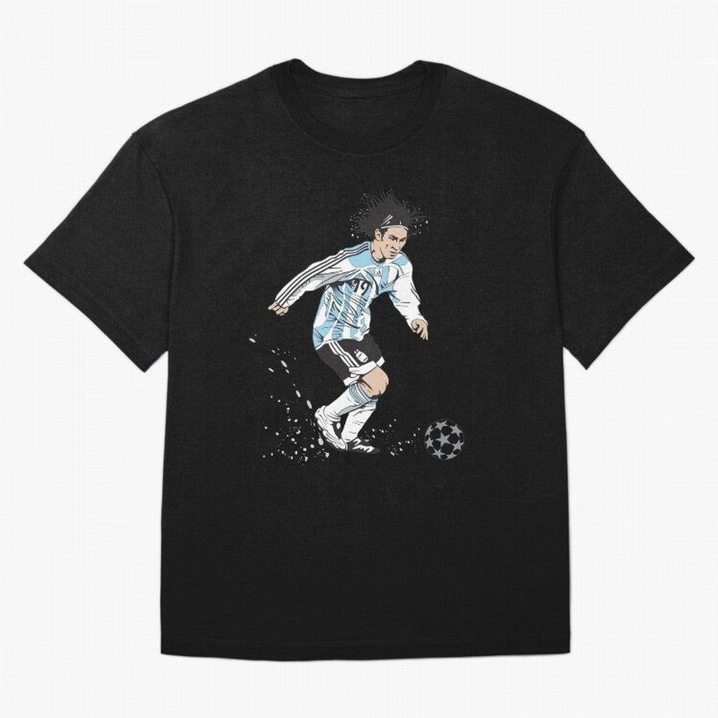 Lionel Messi runner Oversized T-Shirt Show Your Stadium Side during Match Day Hype around FIFA World Cup 2026, Messi and Cristiano Ronaldo, Argentina, Football History, Final Match Energy, Crowd Noise and Once in a Lifetime Moments; Great for Watch