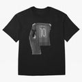 Lionel Messi Black and White Version Oversized T-Shirt Capture FIFA World Cup 2026 USA Canada Mexico Spirit, Filled with France and Portugal, Messi and Cristiano Ronaldo, Fan Favorite Moments, National Team Passion, Big Match Drama and Soccer