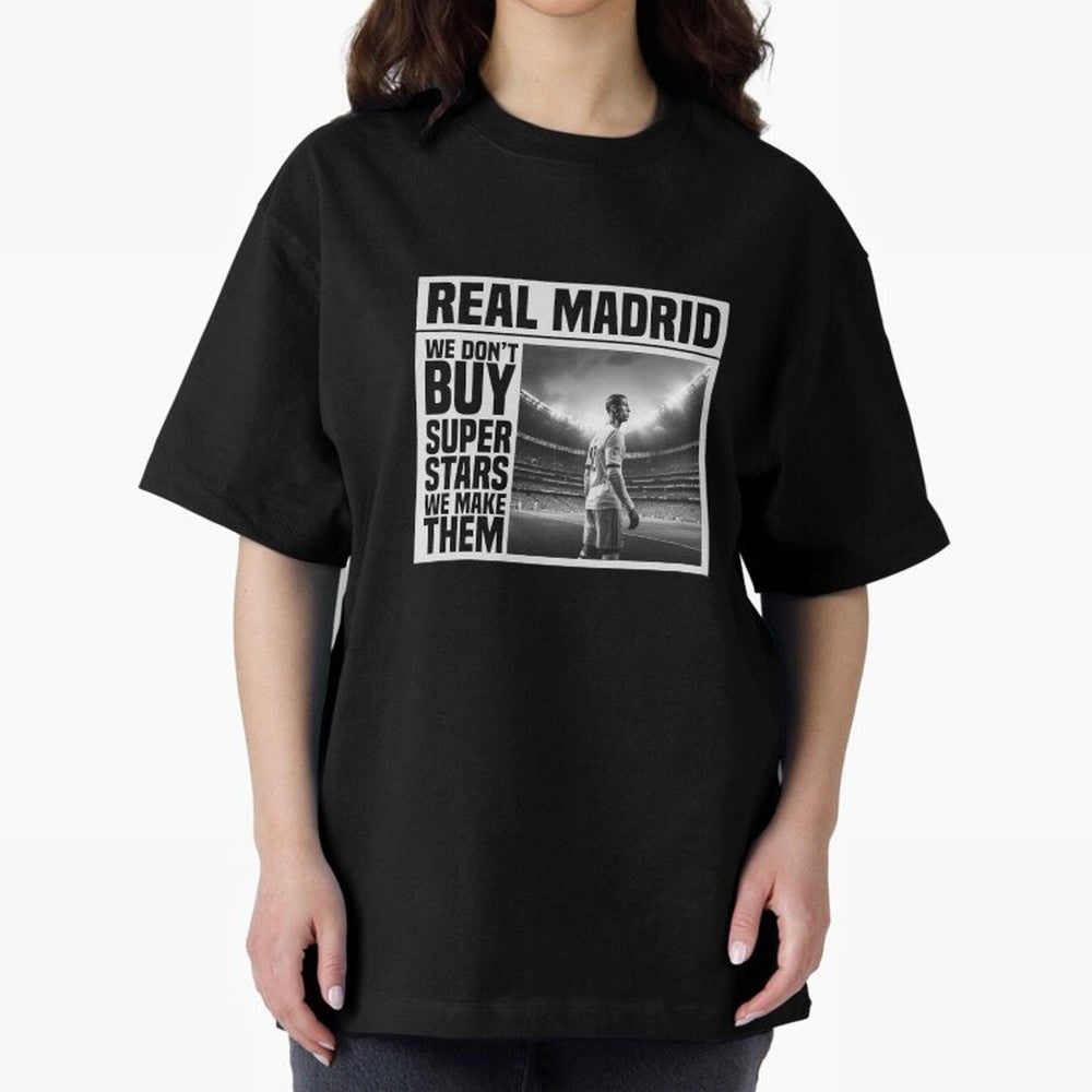 Real Madrid Makes Superstars Essential T-Shirt Celebrate Supporters United by FIFA World Cup 2026 USA Canada Mexico with Neymar, Argentina and Brazil Energy, Championship Spirit, Famous Goals, Roaring Crowds and International Football Unity; Ideal
