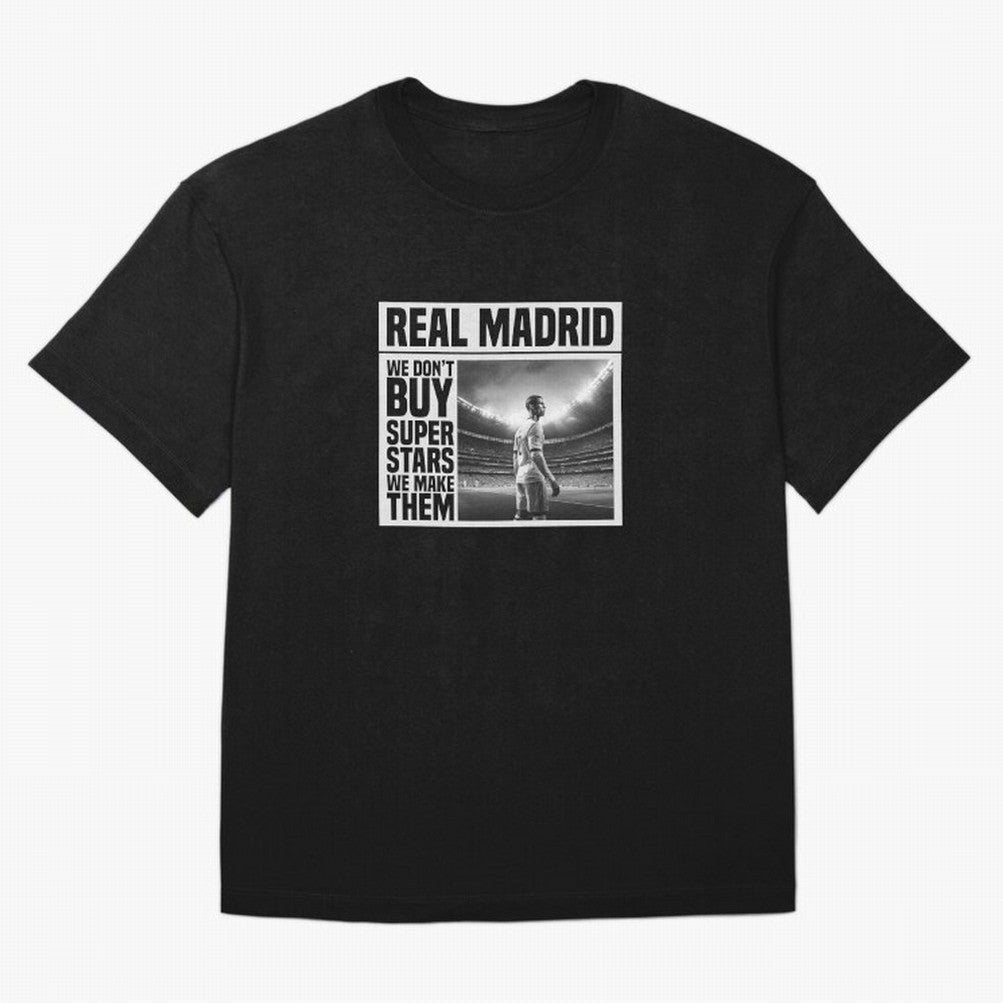 Real Madrid Makes Superstars Essential T-Shirt Celebrate Supporters United by FIFA World Cup 2026 USA Canada Mexico with Neymar, Argentina and Brazil Energy, Championship Spirit, Famous Goals, Roaring Crowds and International Football Unity; Ideal