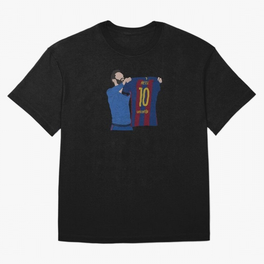 Lionel Messi | Barcelona legend Oversized T-Shirt Elevate FIFA World Cup 2026 USA Canada Mexico Highlighting Messi, CR7 and Mbappe, Brazil, Portugal and Argentina Energy, Retro Football Energy, Iconic Rivalries, Trophy Chase Drama and Stadium