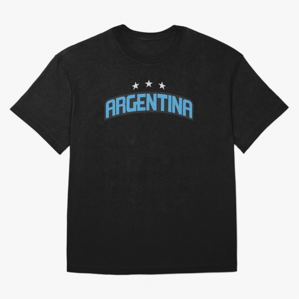 Argentina 3 Stars Classic T-Shirt Celebrate Supporters United by Match Day Hype around FIFA World Cup 2026 Group Stage, Messi, CR7 and Mbappe, Germany, Vintage Soccer Flavor, Modern Football Stars, National Flags and Final Night Emotion; Perfect