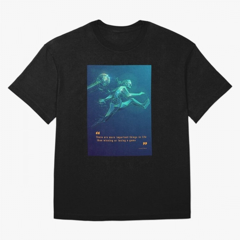 soccer football graphic Lionel Messi quotes Oversized T-Shirt Remember Iconic Moments from FIFA World Cup 2026 Group Stage Spirit, Celebrating Argentina, Neymar, Tournament Hype, Historic Matchups, Family Viewing Parties and Global Sports Pride;