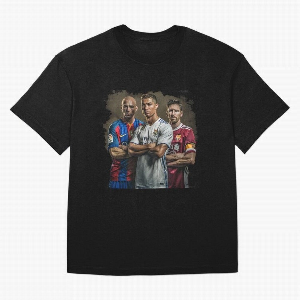 Footballs Greatest Top 3 Classic T-Shirt Celebrate Football Dreams Across FIFA World Cup 2026 Group Stage Spirit, Featuring Brazil, Messi, Neymar and Mbappe, Stadium Memories, Football Loyalty, International Chants and Championship Tradition; Ideal