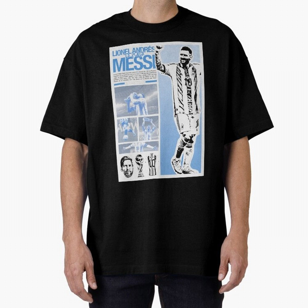 The Flea Lionel Messi Oversized T-Shirt Show Love for Legendary Goals in the FIFA World Cup 2026 Journey through Messi, CR7 and Mbappe Highlights, England and Germany Pride, Fan Favorite Moments, National Team Passion, Big Match Drama and Soccer