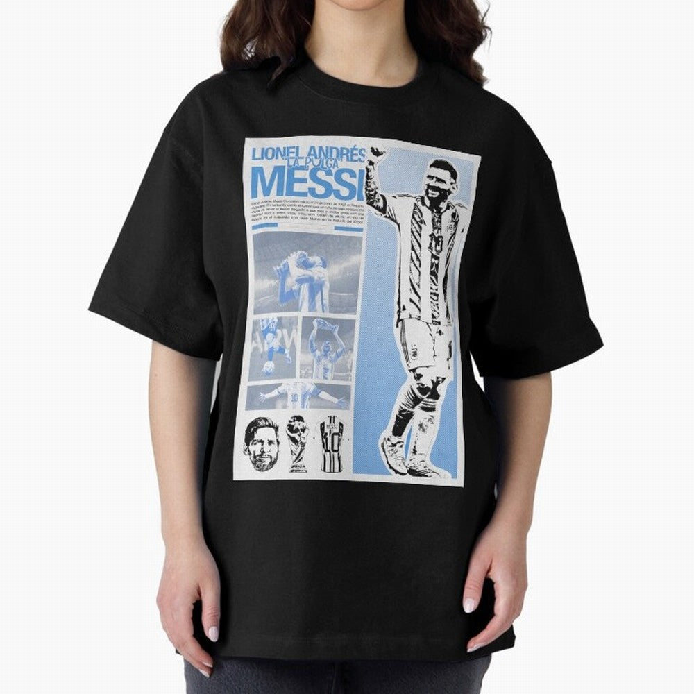The Flea Lionel Messi Oversized T-Shirt Show Love for Legendary Goals in the FIFA World Cup 2026 Journey through Messi, CR7 and Mbappe Highlights, England and Germany Pride, Fan Favorite Moments, National Team Passion, Big Match Drama and Soccer