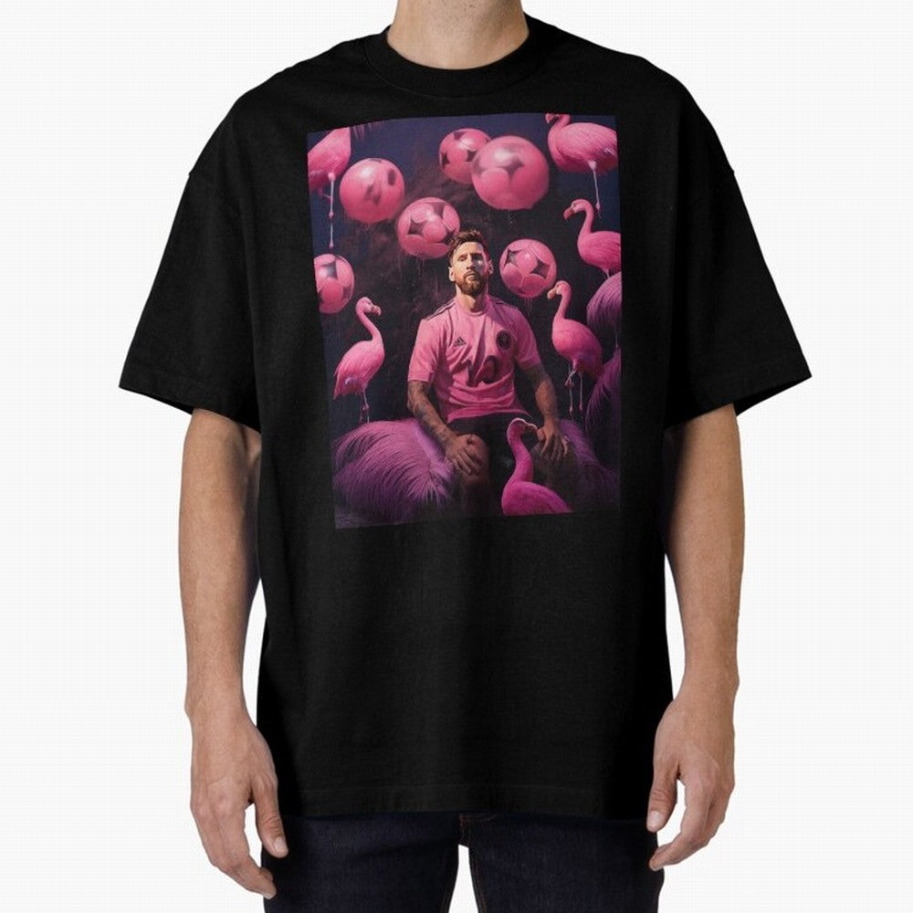 Flamingo Fantasy: Messi's Miami Elegance Active T-Shirt Make Every Kick Count in FIFA World Cup 2026 for Fans of Messi and Cristiano Ronaldo and Portugal, Bringing Goal Celebration Energy, Supporter Heritage, Football Icons and Worldwide Tournament