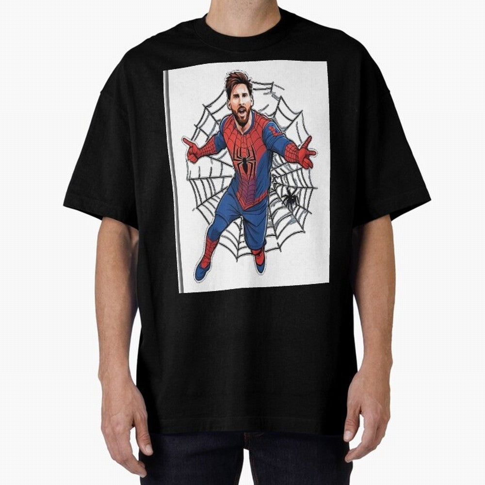 Lionel Messi Spider Oversized T-Shirt Feel International Energy from FIFA World Cup 2026 USA Canada Mexico Spirit, Celebrating Portugal, Neymar, Haaland and Cristiano Ronaldo, Supporter Pride, Iconic Celebrations, Legendary Names and Global Match
