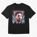Lionel Messi Portrait Abstract Digital Art, Football Player Classic T-Shirt Capture FIFA World Cup 2026 USA Canada Mexico Driven by CR7, Portugal Energy, Stadium Chants, National Pride, Trophy Dreams and Unforgettable Football Memories; Created for