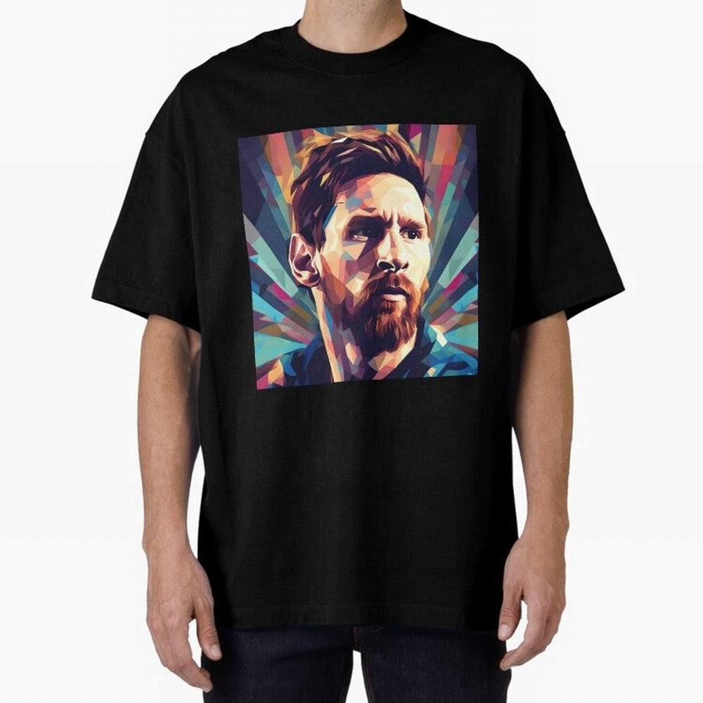Lionel Messi Portrait Abstract Digital Art, Football Player Classic T-Shirt Capture FIFA World Cup 2026 USA Canada Mexico Driven by CR7, Portugal Energy, Stadium Chants, National Pride, Trophy Dreams and Unforgettable Football Memories; Created for