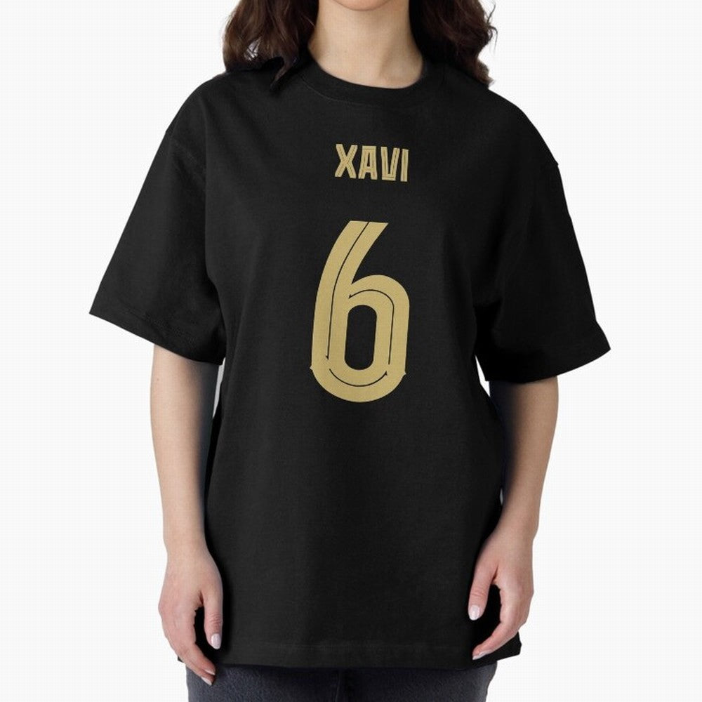 Xavi 6 Barcelona Oversized T-Shirt Carry the Colors and Pride of Global Football Passion for FIFA World Cup 2026, Highlighting Messi, Neymar and Mbappe, England and Germany, Goal Celebration Energy, Supporter Heritage, Football Icons and Worldwide
