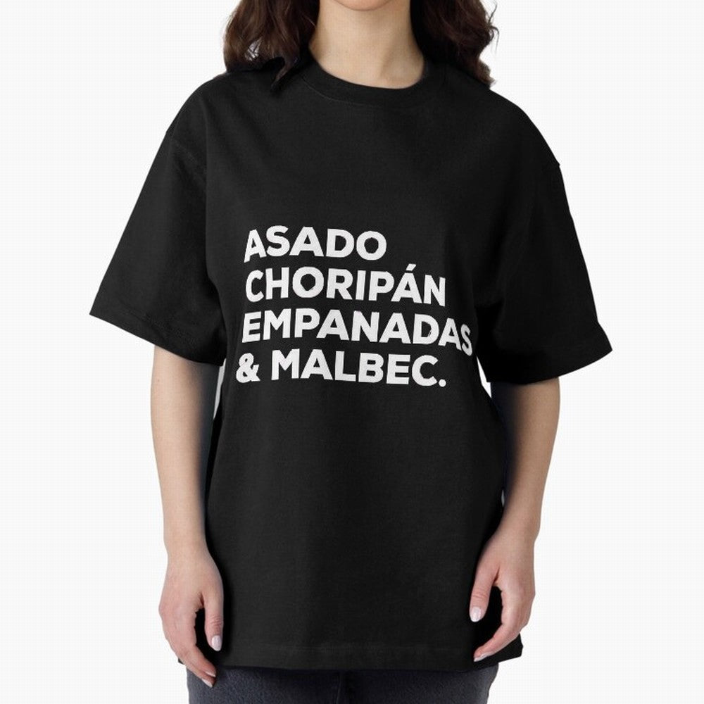 Argentine Cuisine Oversized T-Shirt Stand with FIFA World Cup 2026 Spirit, Driven by Germany, Messi, Retro Football Energy, Iconic Rivalries, Trophy Chase Drama and Stadium Atmosphere; Ideal for Fans Who Follow Messi, Cristiano Ronaldo, CR7,