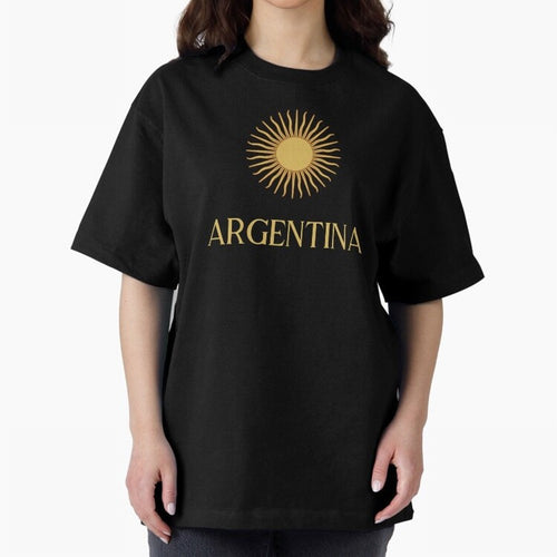 Argentina Gold Oversized T-Shirt Celebrate the Next Chapter of FIFA World Cup 2026 Featuring Neymar, Haaland and Cristiano Ronaldo, Spain and Netherlands Energy, Football Passion, Legendary Performances, Festival Vibes and Supporter Community;