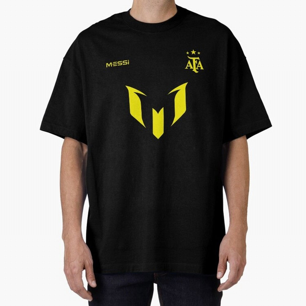 Lionel Messi logo - Argentina world champion Premium T-Shirt Honor Football Greatness during Match Day Hype around FIFA World Cup 2026 Group Stage, Cristiano Ronaldo, Argentina, Championship Spirit, Famous Goals, Roaring Crowds and International