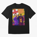 Messi Goat in FC Barcelna Graphic T-Shirt Remember the FIFA World Cup 2026 Group Stage Journey through Mbappe and Neymar Highlights, France and Portugal Pride, Game Day Rituals, Football Legends, Country Pride and the Road to the Final; Ideal for