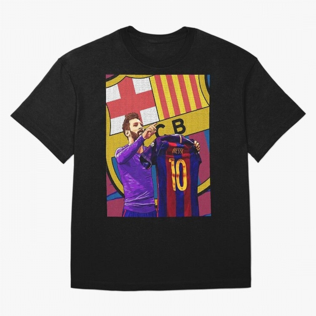 Messi Goat in FC Barcelna Graphic T-Shirt Remember the FIFA World Cup 2026 Group Stage Journey through Mbappe and Neymar Highlights, France and Portugal Pride, Game Day Rituals, Football Legends, Country Pride and the Road to the Final; Ideal for