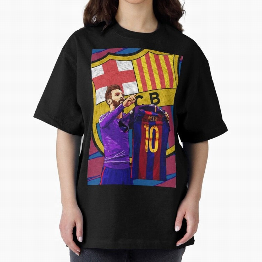 Messi Goat in FC Barcelna Premium T-Shirt Celebrate Soccer Greatness during FIFA World Cup 2026 Group Stage Featuring Messi and Cristiano Ronaldo, Argentina and Brazil Energy, Worldwide Fan Energy, Dramatic Goals, Stadium Lights and Championship