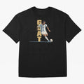 Messi in action GOAT Minimalist Graphic Premium T-Shirt Enjoy the Biggest Football Party of Global Football Passion for FIFA World Cup 2026 USA Canada Mexico, Filled with Messi, Neymar and Mbappe, Germany, Vintage Soccer Flavor, Modern Football