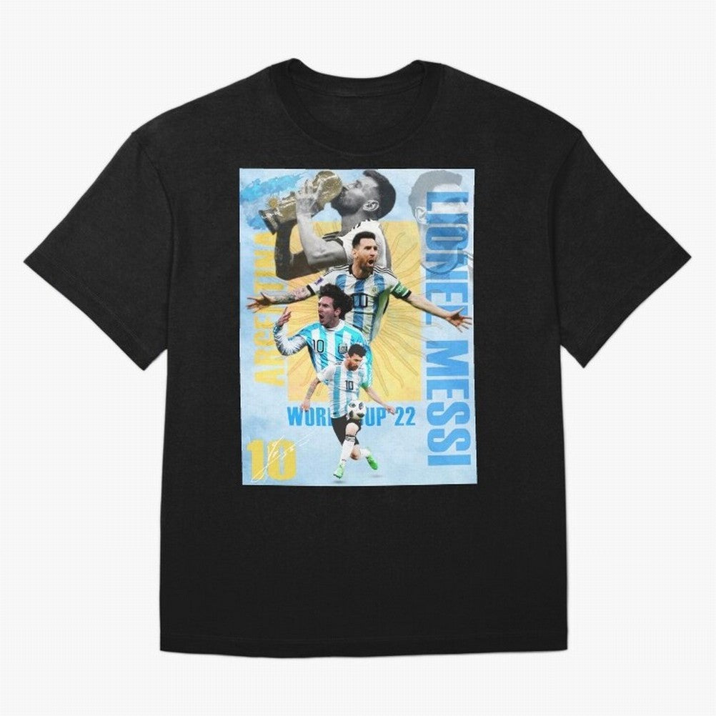 Lionel Messi Argentina World Cup Victory Poster - 2022 Soccer Champion Wall Art Premium T-Shirt Join the Global Buzz around FIFA World Cup 2026 Connected to Mbappe, France Energy, Supporter Pride, Iconic Celebrations, Legendary Names and Global