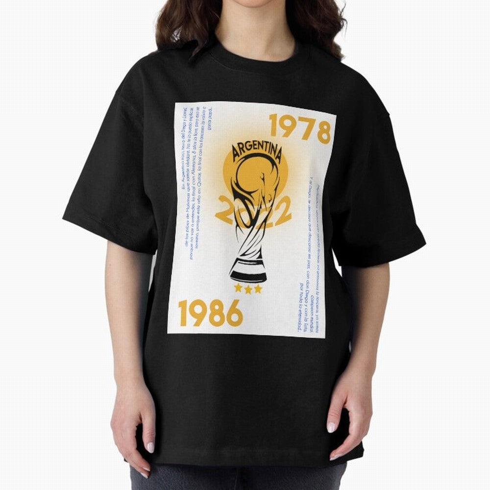 WORLD CHAMPIONS ARGENTINA Premium T-Shirt Stand with FIFA World Cup 2026 USA Canada Mexico Featuring Messi, Neymar and Mbappe, Netherlands Energy, Championship Spirit, Famous Goals, Roaring Crowds and International Football Unity; Ideal for