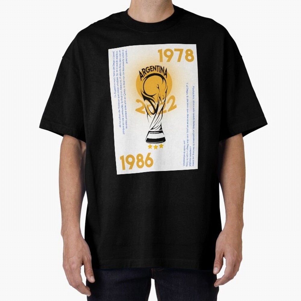 WORLD CHAMPIONS ARGENTINA Premium T-Shirt Stand with FIFA World Cup 2026 USA Canada Mexico Featuring Messi, Neymar and Mbappe, Netherlands Energy, Championship Spirit, Famous Goals, Roaring Crowds and International Football Unity; Ideal for