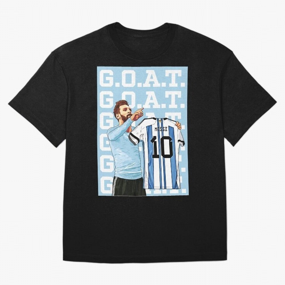 Lionel Messi Goat Premium T-Shirt Share Global Football Passion for FIFA World Cup 2026, Featuring Mbappe, Portugal, Spain and Germany, Supporter Pride, Iconic Celebrations, Legendary Names and Global Match Day Energy; Created for Match Day