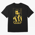 Lionel Messi Golden Style Portrait art illustration Premium T-Shirt Capture Stadium Memories from Match Day Hype around FIFA World Cup 2026 Group Stage, Neymar, Haaland and Cristiano Ronaldo, England, Vintage Soccer Flavor, Modern Football Stars,