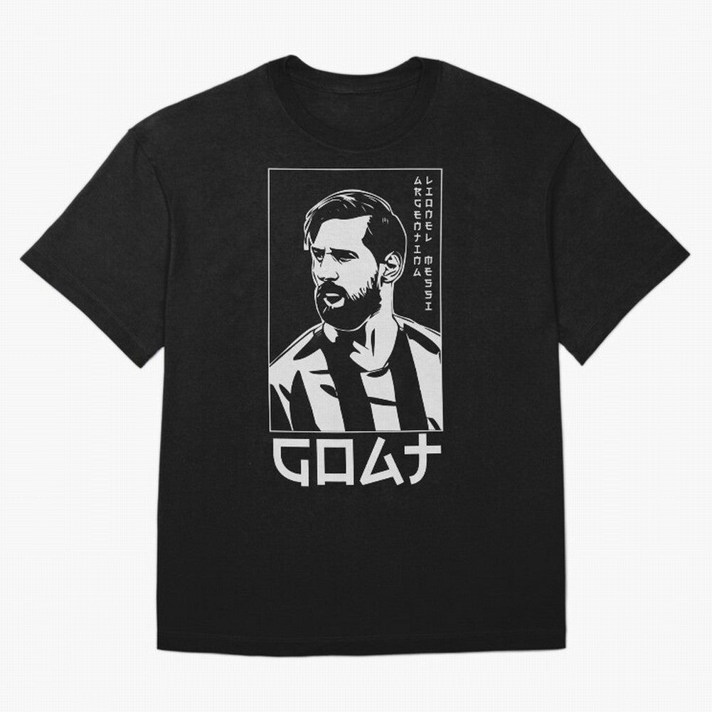 Lionel Messi Japanese Style Portrait art illustration Premium T-Shirt Bring the FIFA World Cup 2026 USA Canada Mexico Journey through Cristiano Ronaldo Highlights, Brazil, Portugal and Argentina Pride, Stadium Memories, Football Loyalty,